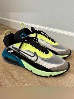 Nike Air Max 2090 White Black Volt Valerian Blue Shoes BV9977-101 Size US 13